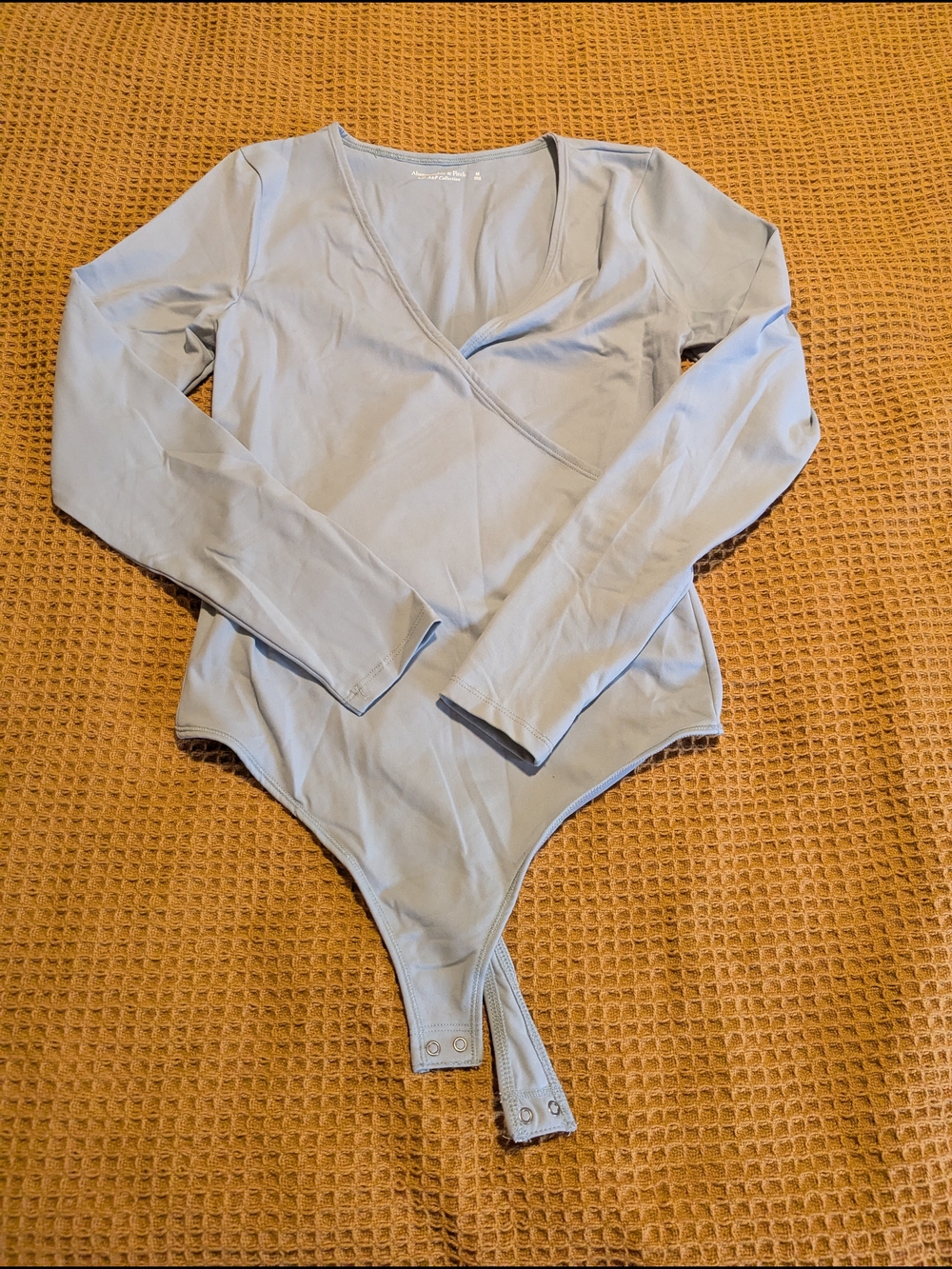 Abercrombie & Fitch Light Blue Wrap Bodysuit, M